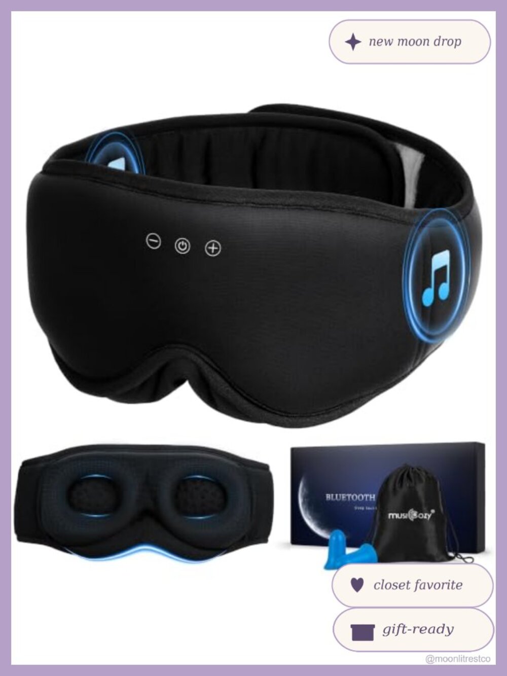 Sleep Mask Headphones Bluetooth Wireless Eye Mask Hi-Fi Sound BT 5.4